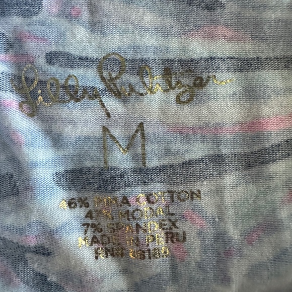 Lilly Pulitzer Kristen Swing Top Deep Sea Navy Shells Bells Criss Cross Size M - Picture 6 of 6